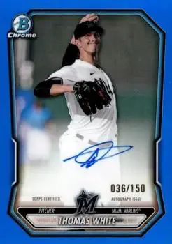 2026 Bowman #BMA-TW Chrome Autographs Mojo Blue Refractors Tommy White
