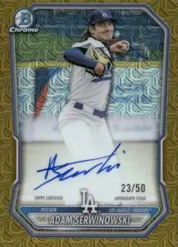 2026 Bowman #BMA-ASE Chrome Autographs Mojo Gold Refractors Adam Serwinowski