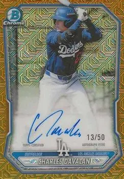 2026 Bowman #BMA-CD Chrome Autographs Mojo Gold Refractors Charles Davalan