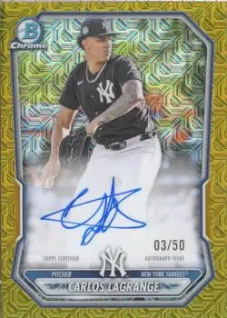 2026 Bowman #BMA-CL Chrome Autographs Mojo Gold Refractors Carlos Lagrange