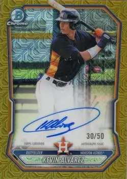 2026 Bowman #BMA-KA Chrome Autographs Mojo Gold Refractors Kevin Alvarez