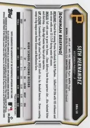 Seth Hernandez back
