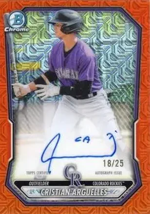 Chrome Autographs Mojo Orange Refractors