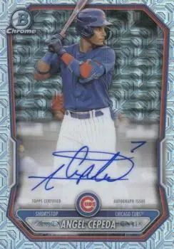 2026 Bowman #BMA-AC Chrome Autographs Mojo Refractors Angel Cepeda