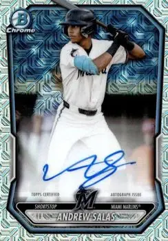 2026 Bowman #BMA-AS Chrome Autographs Mojo Refractors Andrew Salas