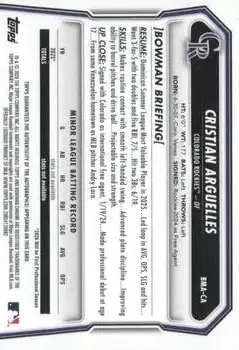 Back of Cristian Arguelles