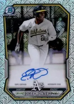 2026 Bowman #BMA-EM Chrome Autographs Mojo Refractors Edgar Montero