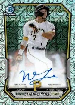2026 Bowman #BMA-WS Chrome Autographs Mojo Refractors Wyatt Sanford