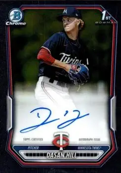 2026 Bowman #CPA-DH Chrome Prospect Autographs Dasan Hill
