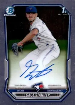 2026 Bowman #CPA-GS Chrome Prospect Autographs Gage Stanifer