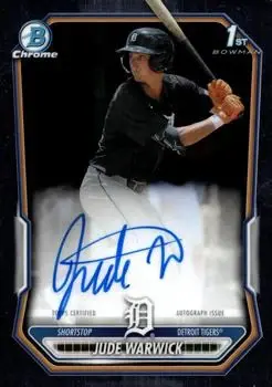 2026 Bowman #CPA-JW Chrome Prospect Autographs Jude Warwick