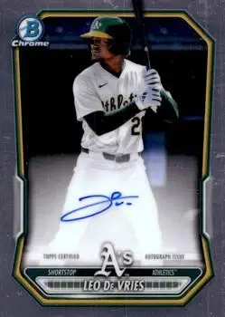 2026 Bowman #CPA-LDE Chrome Prospect Autographs Leo De Vries
