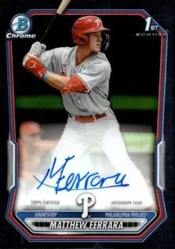 2026 Bowman #CPA-MF Chrome Prospect Autographs Matthew Ferrara