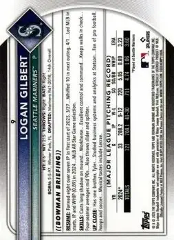 Back of Logan Gilbert