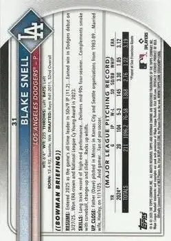 Back of Blake Snell