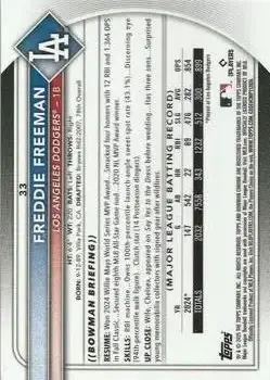 Back of Freddie Freeman