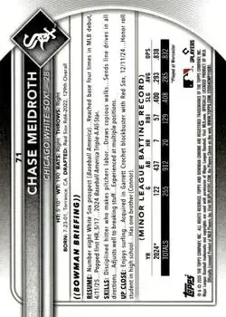 Back of Chase Meidroth