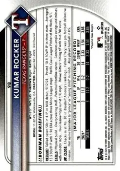 Back of Kumar Rocker
