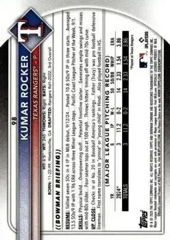 Back of Kumar Rocker