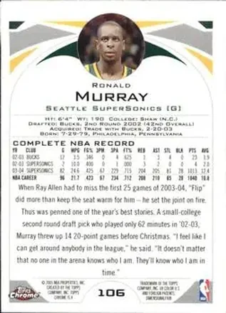 Ronald Murray Rückseite