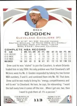 Drew Gooden Rückseite