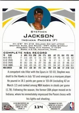 Reverso de Stephen Jackson