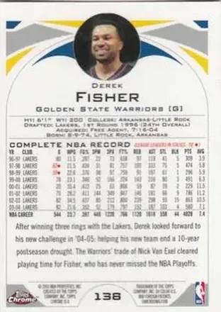 Derek Fisher Rückseite