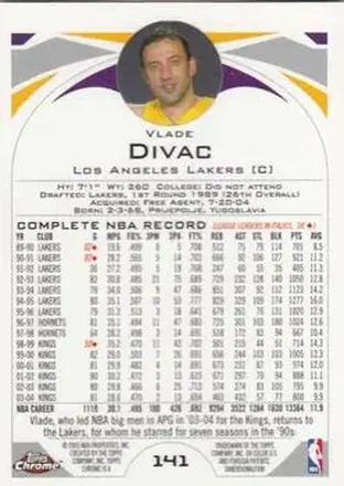 Vlade Divac Rückseite