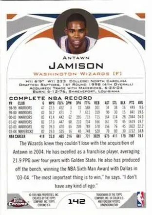Antawn Jamison Rückseite