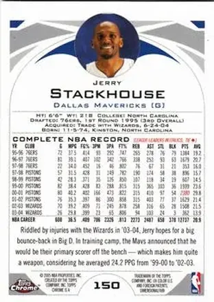 Jerry Stackhouse 裏面