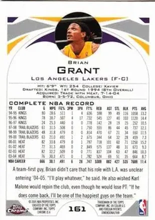 Reverso de Brian Grant