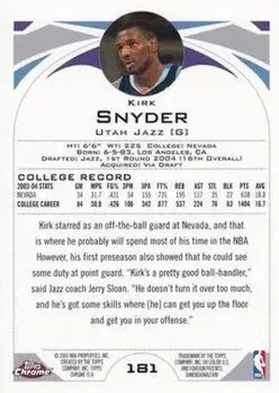 Kirk Snyder Rückseite