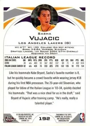 Sasha Vujačić back