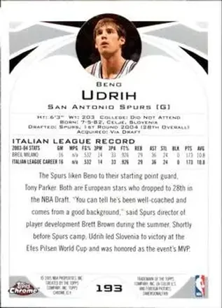 Beno Udrih back