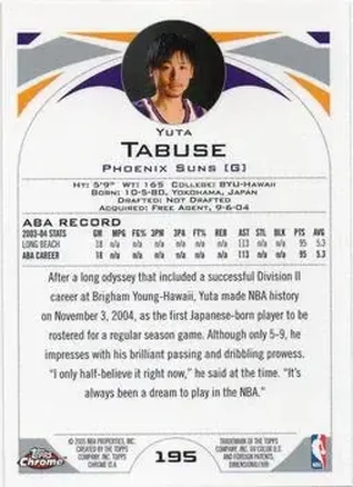 Verso de Yuta Tabuse