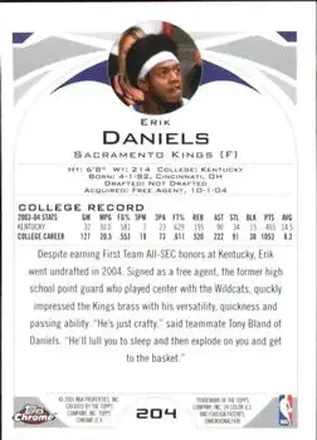 Erik Daniels back
