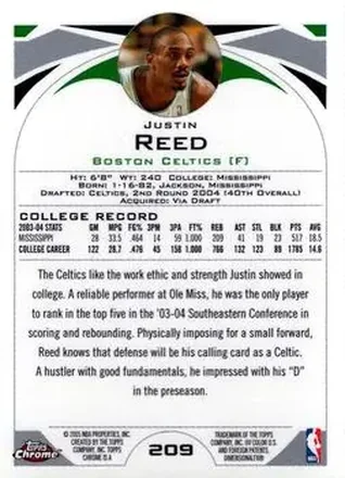 Justin Reed back