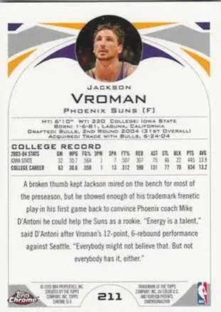 Jackson Vroman back