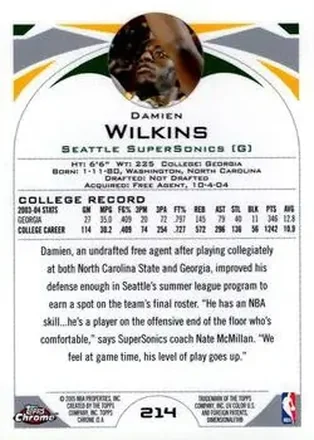 Damien Wilkins Rückseite