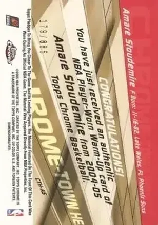 Amar'e Stoudemire Rückseite