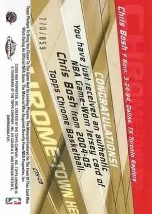 Verso de Chris Bosh
