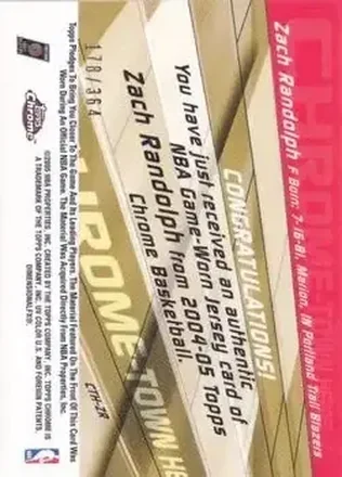 Reverso de Zach Randolph
