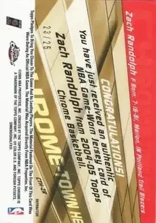 Verso de Zach Randolph
