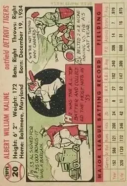 Back of Al Kaline
