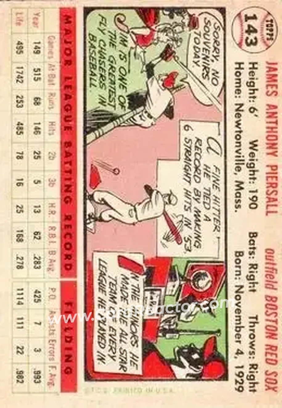 Back of Jim Piersall