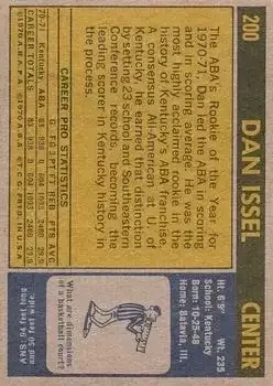 Back of Dan Issel