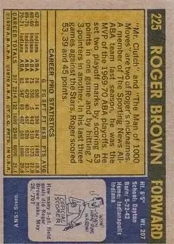 Back of Roger Brown