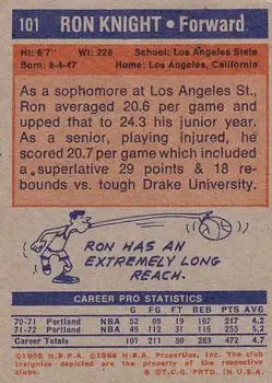 Back of Ron Knight