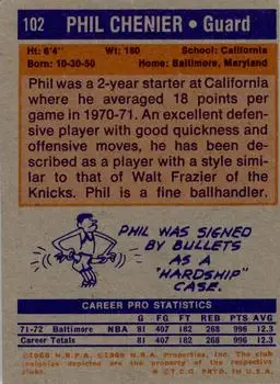 Back of Phil Chenier