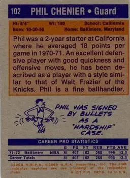 Back of Phil Chenier